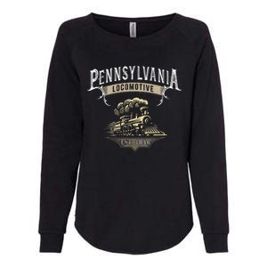 Pennsylvania Steam Locomotive Train Womens California Wash Sweatshirt