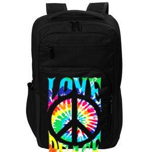 Peace Sign Love 60S 70S Tie Dye Hippie Costume Impact Tech Backpack