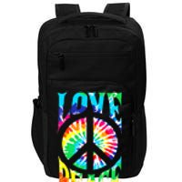 Peace Sign Love 60S 70S Tie Dye Hippie Costume Impact Tech Backpack