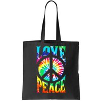 Peace Sign Love 60S 70S Tie Dye Hippie Costume Tote Bag