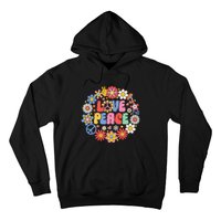 Peace Sign Love 60s 70s Love Peace Hippie Costume Hoodie