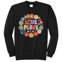 Peace Sign Love 60s 70s Love Peace Hippie Costume Sweatshirt