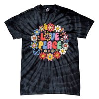 Peace Sign Love 60s 70s Love Peace Hippie Costume Tie-Dye T-Shirt