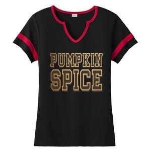 Pumpkin Spice Lover Fall Ladies Halftime Notch Neck Tee