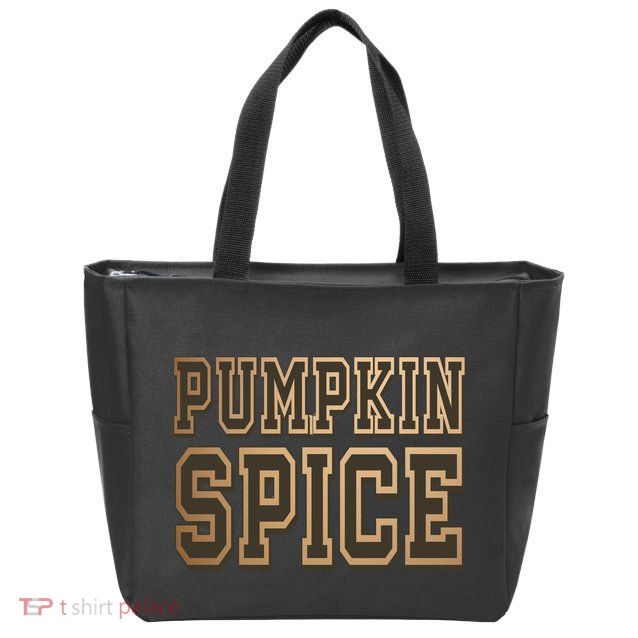 Pumpkin Spice Lover Fall Zip Tote Bag