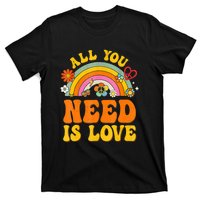 Peace Sign Love 60S 70 Hippie Groovy Vibes Halloween Costume T-Shirt