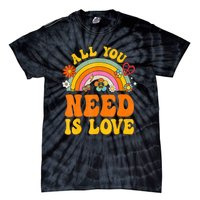 Peace Sign Love 60S 70 Hippie Groovy Vibes Halloween Costume Tie-Dye T-Shirt