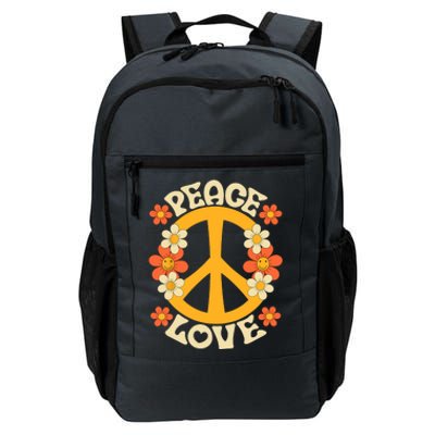 Peace Sign Love 60s 70s Costume 70 Theme Party Groovy Hippie Daily Commute Backpack