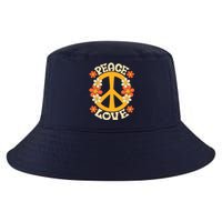 Peace Sign Love 60s 70s Costume 70 Theme Party Groovy Hippie Cool Comfort Performance Bucket Hat