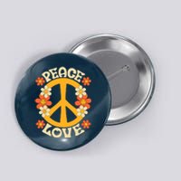 Peace Sign Love 60s 70s Costume 70 Theme Party Groovy Hippie Button