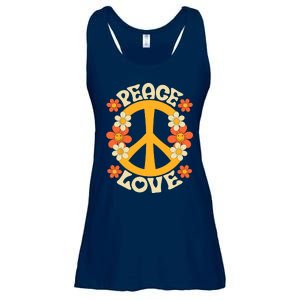 Peace Sign Love 60s 70s Costume 70 Theme Party Groovy Hippie Ladies Essential Flowy Tank