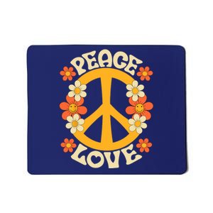 Peace Sign Love 60s 70s Costume 70 Theme Party Groovy Hippie Mousepad