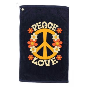 Peace Sign Love 60s 70s Costume 70 Theme Party Groovy Hippie Platinum Collection Golf Towel