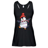 Penguin Santa Lights Christmas Pajamas Cute Penguins Xmas Ladies Essential Flowy Tank