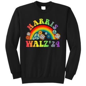 Peace Sign Love 60s 70s Tie Dye Harris Waltz 2024 Sweatshirt