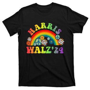 Peace Sign Love 60s 70s Tie Dye Harris Waltz 2024 T-Shirt