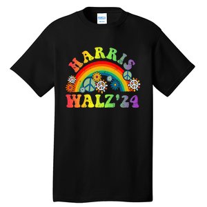 Peace Sign Love 60s 70s Tie Dye Harris Waltz 2024 Tall T-Shirt