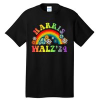 Peace Sign Love 60s 70s Tie Dye Harris Waltz 2024 Tall T-Shirt