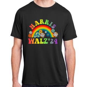 Peace Sign Love 60s 70s Tie Dye Harris Waltz 2024 Adult ChromaSoft Performance T-Shirt