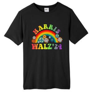 Peace Sign Love 60s 70s Tie Dye Harris Waltz 2024 Tall Fusion ChromaSoft Performance T-Shirt