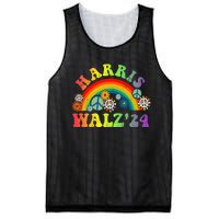 Peace Sign Love 60s 70s Tie Dye Harris Waltz 2024 Mesh Reversible Basketball Jersey Tank