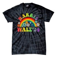 Peace Sign Love 60s 70s Tie Dye Harris Waltz 2024 Tie-Dye T-Shirt