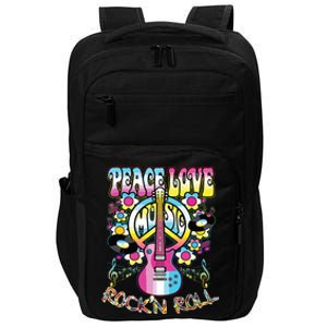 Peace Sign Love 60s 70s Tie Dye Hippie Costume Impact Tech Backpack