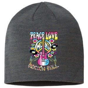 Peace Sign Love 60s 70s Tie Dye Hippie Costume Sustainable Beanie