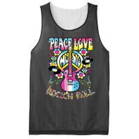 Peace Sign Love 60s 70s Tie Dye Hippie Costume Mesh Reversible Basketball Jersey Tank