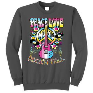 Peace Sign Love 60s 70s Tie Dye Hippie Costume Tall Sweatshirt