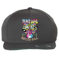 Peace Sign Love 60s 70s Tie Dye Hippie Costume Wool Snapback Cap