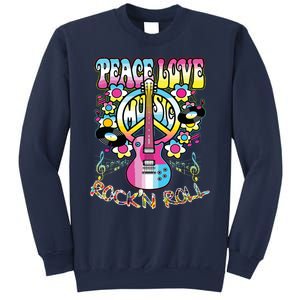 Peace Sign Love 60s 70s Tie Dye Hippie Costume Sweatshirt