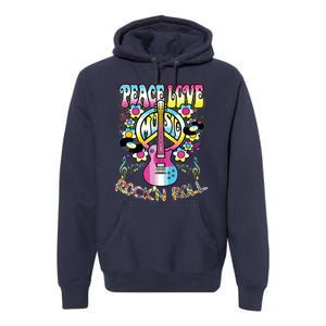 Peace Sign Love 60s 70s Tie Dye Hippie Costume Premium Hoodie