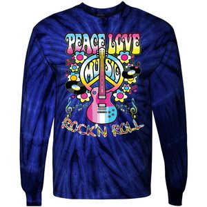 Peace Sign Love 60s 70s Tie Dye Hippie Costume Tie-Dye Long Sleeve Shirt