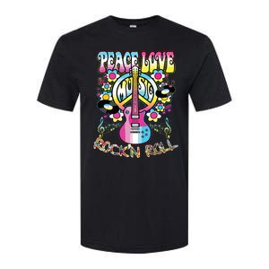 Peace Sign Love 60s 70s Tie Dye Hippie Costume Softstyle CVC T-Shirt