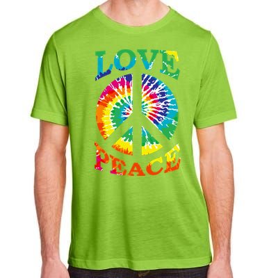 Peace Sign Love Retro 60S 70S Tie Dye Hippie Costume Adult ChromaSoft Performance T-Shirt