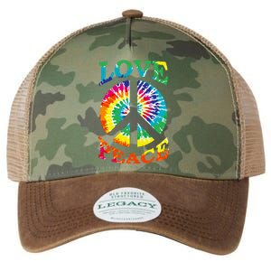 Peace Sign Love Retro 60S 70S Tie Dye Hippie Costume Legacy Tie Dye Trucker Hat