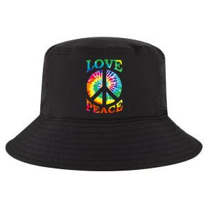 Peace Sign Love Retro 60S 70S Tie Dye Hippie Costume Cool Comfort Performance Bucket Hat