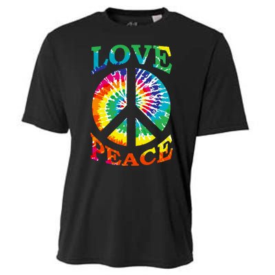 Peace Sign Love Retro 60S 70S Tie Dye Hippie Costume Cooling Performance Crew T-Shirt