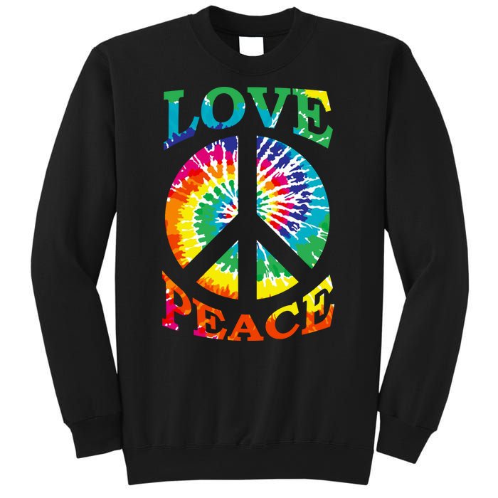 Peace Sign Love Retro 60S 70S Tie Dye Hippie Costume Sweatshirt