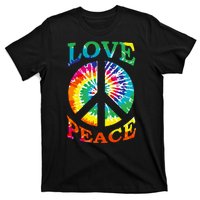 Peace Sign Love Retro 60S 70S Tie Dye Hippie Costume T-Shirt