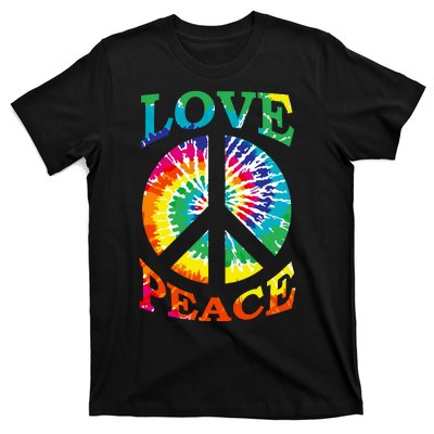 Peace Sign Love Retro 60S 70S Tie Dye Hippie Costume T-Shirt