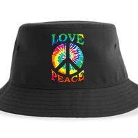 Peace Sign Love Retro 60S 70S Tie Dye Hippie Costume Sustainable Bucket Hat