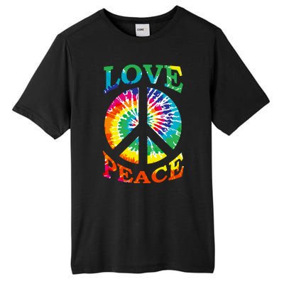 Peace Sign Love Retro 60S 70S Tie Dye Hippie Costume Tall Fusion ChromaSoft Performance T-Shirt