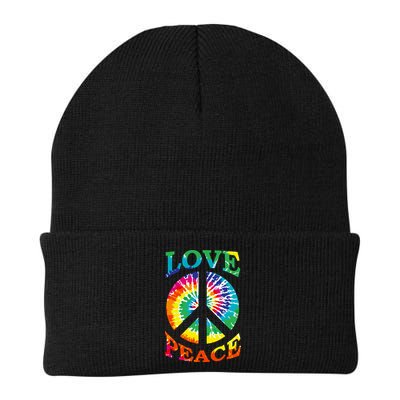 Peace Sign Love Retro 60S 70S Tie Dye Hippie Costume Beanie