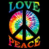 Peace Sign Love Retro 60S 70S Tie Dye Hippie Costume Flatbill Hat