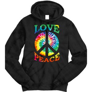 Peace Sign Love Retro 60S 70S Tie Dye Hippie Costume Tie Dye Hoodie