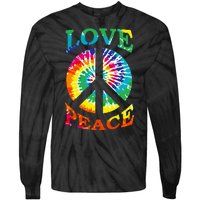 Peace Sign Love Retro 60S 70S Tie Dye Hippie Costume Tie-Dye Long Sleeve Shirt