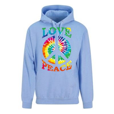 Peace Sign Love Retro 60S 70S Tie Dye Hippie Costume Unisex Surf Hoodie