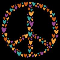 Peace Sign Love Hearts Apron